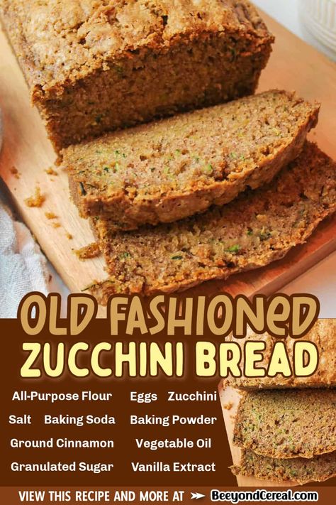 You're going to love this old fashioned zucchini bread. Made with fresh zucchini and cinnamon, this classic zucchini bread is one recipe you'll keep handy for years to come. Zucchini Bread Easy, Easy Zucchini Bread Recipes, Easy Zucchini Bread, Fresh Zucchini, Zucchini Bread Recipe, Creamy Coleslaw, Zucchini Bread Recipes, Flavor Enhancers, Easy Bread Recipes