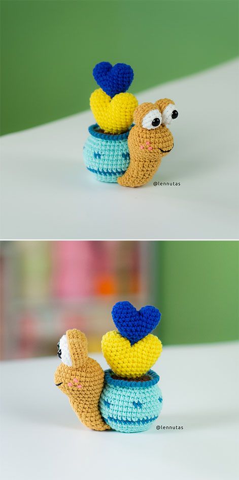 Tiny Amigurumi Free Pattern, Easy Free Crochet Patterns, Tiny Amigurumi, Crochet Snail, Amigurumi Gift, Crochet Keychain Pattern, Cute Patterns, Amigurumi Animals, Crochet Animals Free Patterns