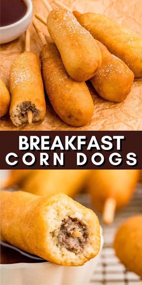 Breakfast Hotdogs, Hot Dog Breakfast, Corn Dogs Recipe, Breakfast Pockets, Crock Pot Bread, Recipes By Ingredients, Corn Dog Muffins, Corndog Recipe, Recipe For Christmas