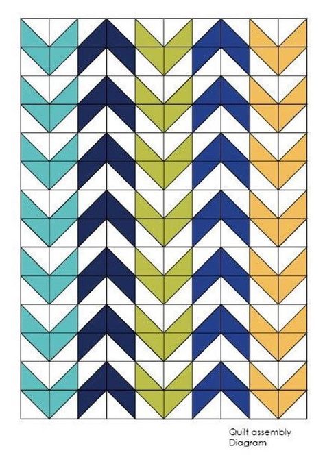 Twin Quilt Pattern, Arrow Quilt, Half Square Triangle Quilts Pattern, Colchas Quilting, Triangle Quilt Pattern, Triangle Quilts, Basic Quilt, Quilting Designs Patterns, Quilt Modernen