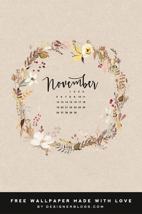 Free November Wallpaper - Designer Blogs November Background Wallpapers Iphone, Iphone Wallpaper November, November Backgrounds, November Wallpaper, Watercolor Calendar, Calendar Art, Iphone 5 Wallpaper, Iphone Wallpaper Fall, Free Desktop Wallpaper