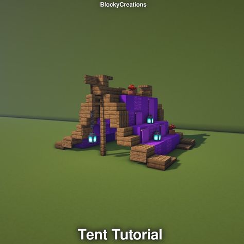 Minecraft Accessories To Build, Small Minecraft Building Ideas, Small Things To Build In Minecraft, Minecraft Stand Ideas, Fall Minecraft Builds, Minecraft Building Ideas Tutorials, Minecraft Tent, Minecraft Halloween Builds, Minecraft Halloween Ideas