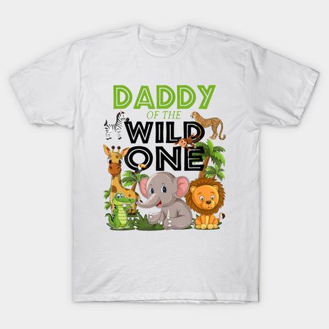 Daddy Of The Wild One Birthday 1st Safari Jungle Family -- Choose from our vast selection of Crewneck and V-Neck T-Shirts to match with your favorite design to make the perfect custom graphic T-Shirt. Pick your favorite: Classic, Relaxed Fit, V-Neck, Tri-Blend, Dolman Extra Soft Tri-Blend, Slouchy V-Neck, Slouchy, Premium, Heavyweight, Curvy, Ringer, and Curvy V-Neck. Customize your color! For men and women. Wild Ones, V Neck T Shirt, First Birthdays, Graphic Tshirt, Relaxed Fit, T Shirt