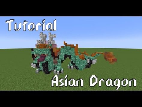 Tutorial: Asian Dragon - YouTube Build Inspiration, Asian Dragon, Minecraft Tutorial, Asian Inspired, How To Build, Minecraft