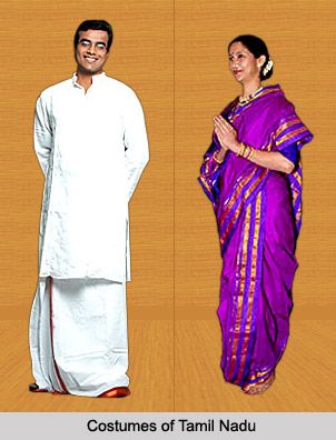 Costumes of Tamil Nadu - Men of this state put on a Dhoti or Lungi with a shirt and Angavastra. Women traditionally drape themselves in a sari. The Tamil way of draping a sari involves wrapping the pall around the waist. Younger girls wear a half-sari which is a skirt and blouse with a dupatta to drape around. Famous Clothes, Newspaper Dress, Fashion Sketches Dresses, Om Namah Shivaya, Indian Groom, Sketches Dresses, Beautiful Disaster, Traditional Costume, Modern Dress