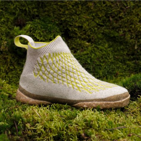 Iran Art, Green Concept, Knitted Dog, Slow Design, Sock Sneakers, Native Shoes, Knit Shoes, Socks Sneakers, Knit Sneakers