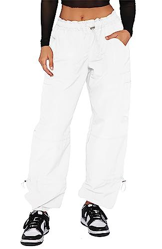 Black Cargo Pants Women, Cargo Pants Women Baggy, Cargo Pants With Pockets, Baggy Pants Women, Streetwear Trousers, Rave Pants, Y2k Cargo Pants, Hiking Pants Women, Women Cargo Pants