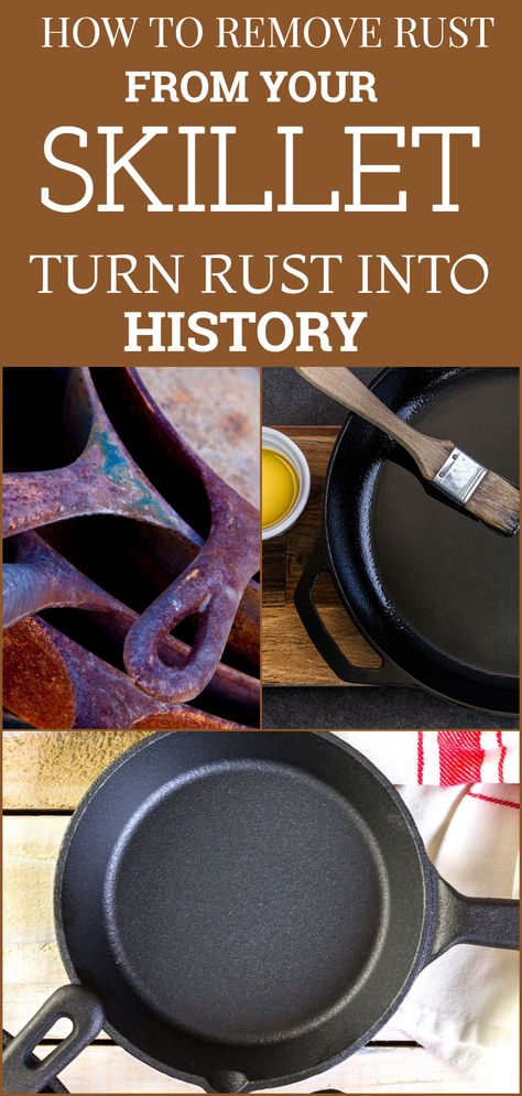 Season A Cast Iron Skillet, Rusty Cast Iron Skillet, Adulting Hacks, Clean Rust, Deep Cleaning House, Remove Rust, How To Clean Rust, Homemade Cleaning Solutions, Potato Peeler