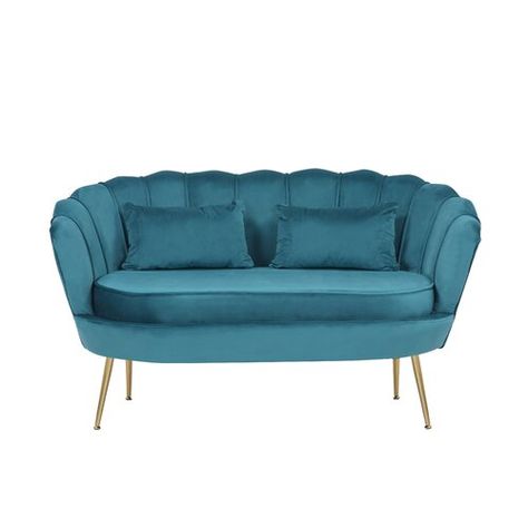 Accent Sofa, Velvet Loveseat, Classic Interiors, Traditional Sofa, Upholstered Accent Chairs, Gold Legs, Small Sofa, Types Of Furniture, Loveseat Sofa