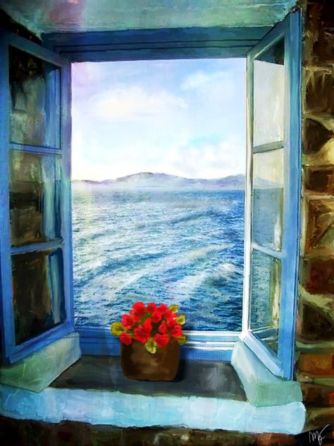 Diamond Picture, Mosaic Pictures, Gems Art, Window View, Cross Paintings, Window Art, Window Painting, Pinterest Account, Small Paintings