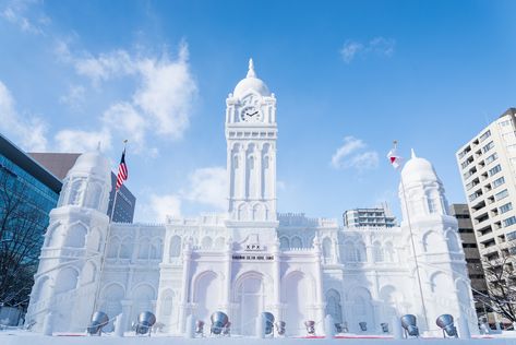 Sapporo Snow Festival Sapporo Snow Festival, Japan Facts, Snow Festival, Day Trips From Tokyo, Snow Sculptures, Festivals Around The World, Winter Festival, Sapporo, Ski Resort