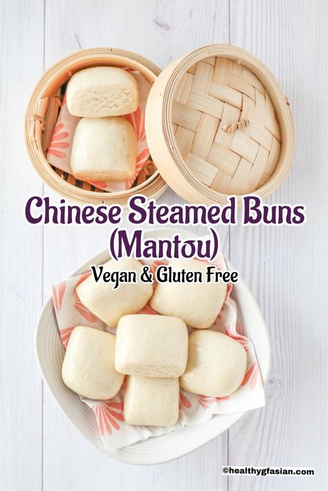 Gluten Free Asian Recipes, Chinese Steamed Buns, Asian Gf, Glutenfri Baking, Vegan Chinese, Simple Healthy Recipes, Chinese Pork, Pain Sans Gluten, Vegan Ideas