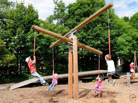 Diy Swing, Outdoor Play Spaces, Diy Playground, Kids Outdoor Play, Outdoor Play Area, Natural Playground, Playground Design, Set Ideas, Diy Valentine