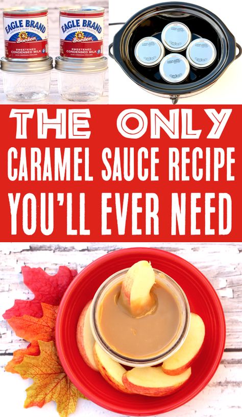 Condensed Milk Caramel Apples, Carmel In Crockpot Condensed Milk, Caramel From Sweetened Condensed Milk In Crockpot, Caramel In The Crockpot, Crockpot Carmel For Apples, Caramel In Crockpot, Homemade Caramel Sauce Condensed Milk, Condensed Milk Caramel Crock Pot, Carmel Sauce For Apples