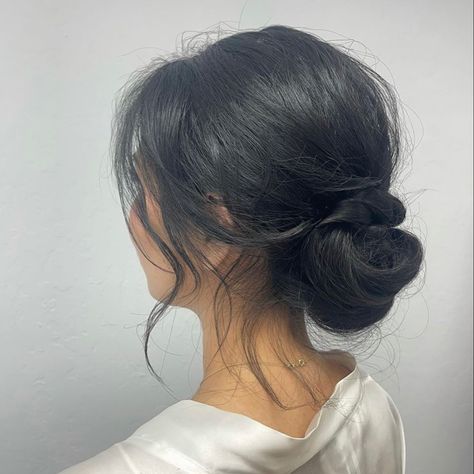 Low Bun Hairstyles With Bangs, Bun Hairstyles With Bangs, Classy Messy Bun, Classy Low Bun, Low Bun With Bangs, Bun With Bangs, Low Messy Bun, Low Messy Buns, Full Bangs