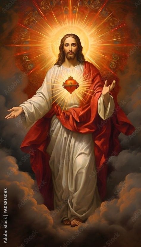 Real Image Of Jesus, Roman Catholic Art, Jesus Our Savior, Mother Mary Images, Catholic Pictures, Jesus Christ Painting, Jesus Artwork, Jesus Christ Artwork, Jesus And Mary Pictures