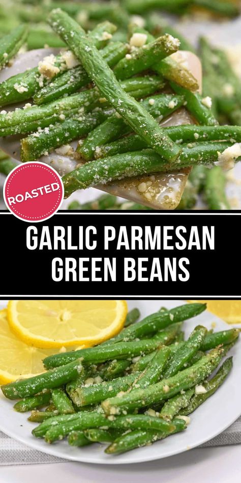 Parmesan Green Beans Baked, Garlic Parmesan Green Beans, Grean Beans, Parmesan Roasted Green Beans, Garlic Green Bean Recipes, Baked Green Beans, Parmesan Green Beans, Delicious Slow Cooker Recipes, Sauteed Green Beans