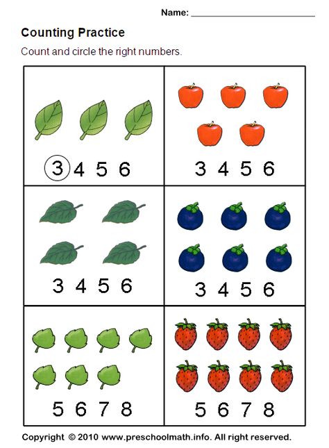 Preschool Math Activities That Are Super Fun! Math Counting Worksheets, Preschool Counting Worksheets, Counting Worksheets For Kindergarten, Toddler Math, Preschool Counting, Counting Worksheets, Preschool Math Worksheets, Prek Math, Math Counting