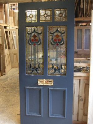 Stained Glass Doors Victorian, Edwardian glazed front doors London & Hants Victorian Front Door, Victorian Front Doors, Blue Front Door, Stained Glass Door, Front Door Entrance, زجاج ملون, House Front Door, Front Door Colors, Front Door Design