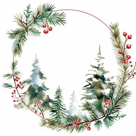 Resolution: 4000 x 4000 pixels at 300 dpi. Check Out Our Beautiful Wreath Cliparts: https://www.etsy.com/shop/EverdawnWreath?ref=seller-platform-mcnav Also, feel free to swing by my other shop for exclusive discounts on wreath-themed clipart: https://www.etsy.com/shop/EverdawnPrints?ref=shop-header-name&listing_id=1518044311&from_page=listing&section_id=51091534 This beautiful Christmas clipart is perfect for your holiday projects. The watercolor Christmas tree is adorned with ornaments and acco Christmas Watercolor Wreath, Watercolor Christmas Wreaths, Christmas Wreath Drawing Simple, Christmas Flowers Drawing, Christmas Wreath Painting, Christmas Wreath Watercolor, Watercolor Christmas Trees, Wreath Painting, Hand Painted Christmas Cards