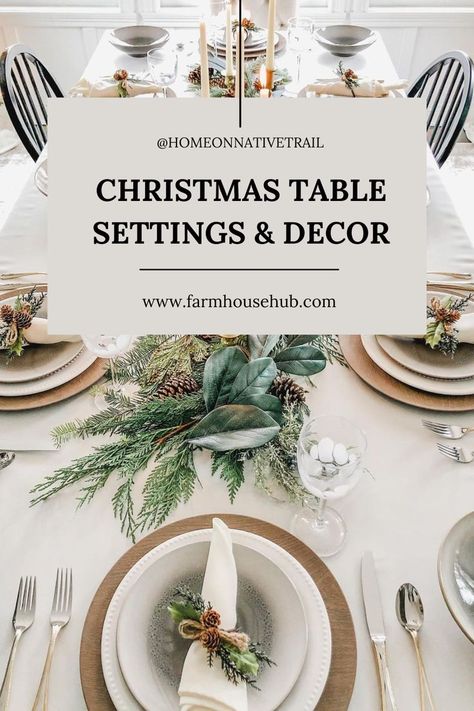 EASY CHRISTMAS TABLE DECORATIONS AND SETTINGS FOR HOLIDAY CHEER Chargers Plates Table Setting, Diy Napkin Rings Christmas, Easy Christmas Table Decorations, Burlap Table Settings, Christmas Table Settings Elegant, Charger Plates Christmas, Christmas Table Decorations Ideas, Christmas Table Set Up, Easy Christmas Table