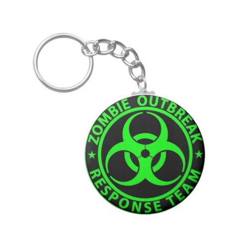 Zombie Outbreak Response Team Neon Green Basic Round Button Keychain Zombie Logo, Button Keychain, Ita Bag, Digitized Embroidery Designs, Round Button, Etsy Art, Round Design, Clothes Ideas, Phone Themes