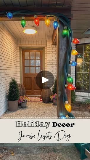 7.2K views · 5.9K reactions | #WalmartPartner If you are looking for a fun and easy Holiday DIY then you need to grab these lights from @walmart to try out these jumbo sized DIY. Walmart is my go to place when I’m
looking for all of my holiday decorating needs including fun DIYs. 

Comment JUMBO to get a link to these lights from Walmart. 

#ad #walmart #WalmartHoliday #holidaydecor #holidaydecorating  #walmartfinds #homeessentials #walmartfinds | Hannah Franks Diy Large Christmas Lights, Christmas Light Design Outdoor, Jumbo Christmas Lights, Indoor Christmas Lights Ideas, Christmas Diy Videos, Multi Colored Christmas Lights, Christmas Decor Gingerbread, Easy Holiday Diy, Birthday Party Room