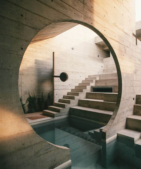 Ludwig Godefroy's Casa TO in Punta Zicat|Photography Contemplation Architecture, Mexico Design, Brutalist Design, Archi Design, House Luxury, Norm Architects, Patio Interior, Brutalist Architecture, Expensive Houses