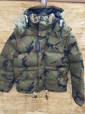 Top Seller for Polo Ralph Lauren Camo Pony Logo Down Puffer 2-in-1 Hooded Jacket Size Small NWT, Fashion Jackets Fashion Grails, Drip Outfit Men, Future Wardrobe, Street Style Outfits Men, Camo Hoodie, Streetwear Men, Vintage Hoodies, Streetwear Men Outfits, Pic Ideas