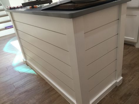 Shiplap Island, Easy Kitchen Renovations, Kitchen Renovation Diy Ideas, Kitchen Island Makeover, Shiplap Kitchen, Architecture Renovation, Kitchen Diy Makeover, Diy Kitchen Renovation, Kitchen Refresh