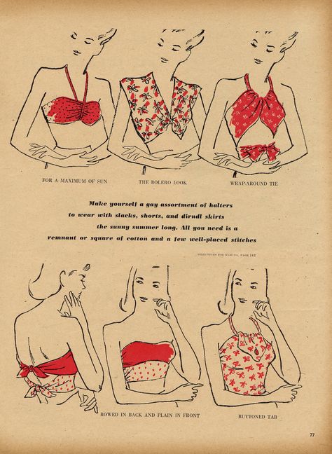 Crop Top Styles, Patron Vintage, Lady Parts, Robes Vintage, Fashion Book, Vintage Dress Patterns, Fashion Sketchbook, Neue Outfits, Retro Mode