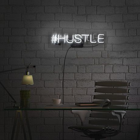 Hustle Neon Sign, Growing Art, Art Gallery Shop, Loft Home, Oliver Gal, South Florida, Lifestyle Brand, Online Art Gallery, Neon Sign