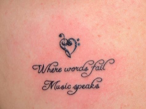 I love this..... to me music is everything and has helped me so many times in life!! Where Words Fail Music Speaks, When Words Fail, Tattoo Music, Muster Tattoos, Small Wrist Tattoos, Wrist Tattoos For Women, Music Tattoo, Music Tattoos, Trendy Tattoos