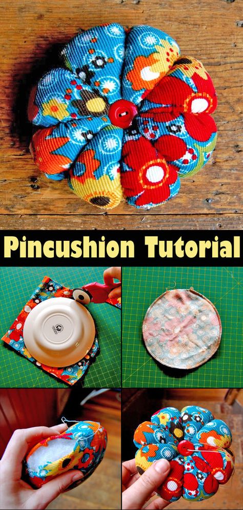 Wrist Pincushion Patterns Free, Pincushions To Make Ideas, Easy Pin Cushion, Homemade Pin Cushions, Pin Cushion Sewing Pattern, Diy Pin Cushion Easy Pincushion Patterns, How To Make A Pincushion, How To Make A Pin Cushion Diy, Pincushion Patterns Free Templates