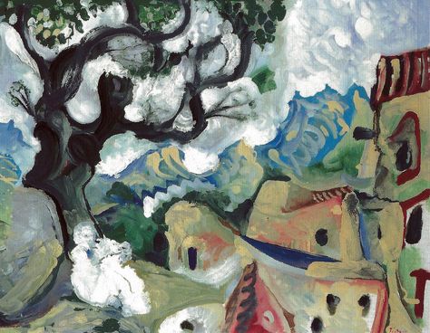 Pablo Picasso - Landscape in the Provence, 1965 at Sammlung Rosengart Art Museum Lucerne Switzerland Picasso Landscape, Picasso Cubism, Cubist Movement, Pablo Picasso Art, Art Picasso, Pablo Picasso Paintings, Picasso Paintings, Picasso Art, Cubism