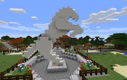 Minecraft Horse Statue, Statue Minecraft, Statue Ideas, Minecraft Horse, Warrior Statue, Minecraft Statues, Horse Statue, Minecraft Survival, Minecraft Decorations