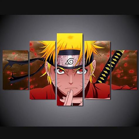 Ideas Cuarto, Naruto Painting, Paintings Canvas, Character Pictures, Panels Wall, Wall Canvas Painting, Anime Canvas, Anime Wall Art, Anime Wallpapers