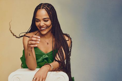 The Mother of All Friendships Actress Tessa Thompson and her mom, Maria, share intimate memories in celebration of Mother’s Day, spa afternoons, elevated style—and each other. Tessa Thompson Braids, All Hairstyles, Small Braids, Twist And Shout, Tessa Thompson, Pretty Braided Hairstyles, Elevated Style, Day Spa, Marvel Women