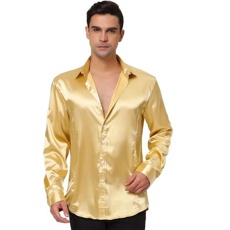 Mens satin shirt outfit