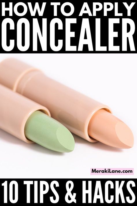 Cover Up Dark Circles Under Eyes, Cover Up Pimples, Acne Cover Up, Concealer Hacks, Peach Concealer, Concealer Tips, The Best Concealer, Green Concealer, Best Drugstore Concealer