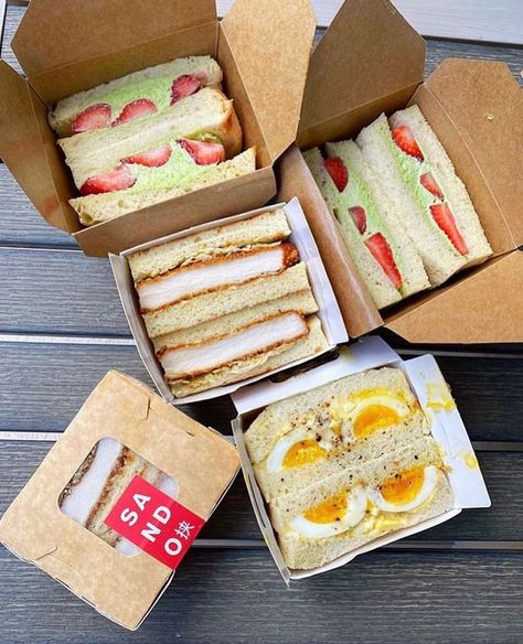 Japanese Sando, Sandwich Packaging, Quotes Food, Wallpaper Food, Food Recipes For Dinner, Food Business Ideas, Catering Ideas Food, Food Wallpaper, Dinner Food