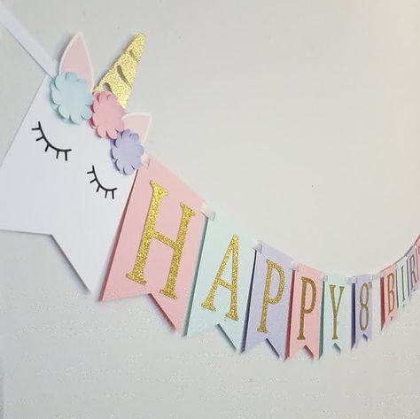 Unicorn Birthday/ Baby Shower Banner by LilyNLylaDesigns on Etsy https://www.etsy.com/listing/599000926/unicorn-birthday-baby-shower-banner Cricut Decorations, Unicorn Birthday Banner, Beginning And End, Unicorn Theme, Baby Shower Banner, 4th Birthday Parties, Birthday Decor, A Unicorn, Girl Cakes