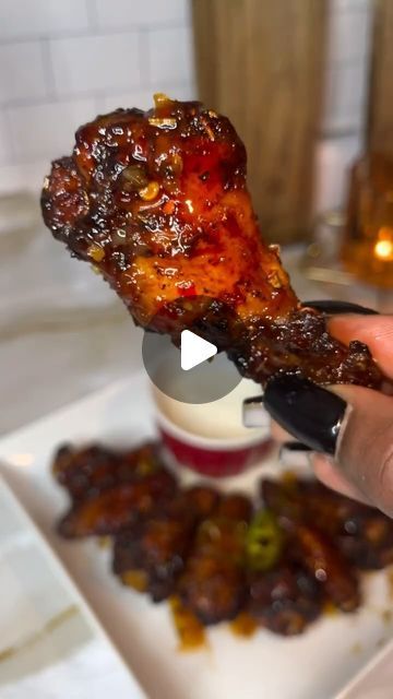 Tasty Tales Haven | Food Page on Instagram: "Craving wings with a bold twist? These Sweet Chili Jalapeño Wings are bringing the heat AND the sweet! Sticky, spicy, and with just the right amount of sweetness, they’re the perfect flavor bomb for your next game day, party, or any wing-worthy occasion. 🍗🌶️🍯✨

You’ll need:

Wing seasoning:
Pat wings dry
Seasoning your wings with 
All purpose seasoning,
Italian seasoning 
Smoked paprika 

Drop wings into air fryer on 400° for 25 minutes halfway through flip your wings to be sure that it is fully cooked through 

Ingredients for sauce: 
Sweet chili sauce 
Sesame seed oil 
Honey
Jalapeño garlic seasoning 
Fresh jalapeños 

Wings and sauce place back in the air fryer for about five minutes until sauce sauce is sticky on the wings drizzle remaind Dry Rub Wings In Air Fryer, Wing Seasoning, Dry Rub Wings, Party Wings, Game Day Party, Air Fryer Chicken Wings, Garlic Seasoning, All Purpose Seasoning, Sesame Seed