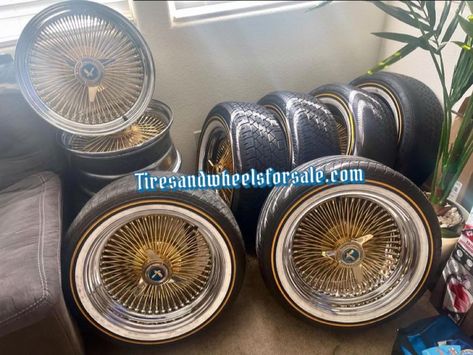 Got a set of 17” Zeniths & Vogues $1000 And got a set of 16” Daytons … $1200 Tap’N You need Em. Website 👉 tiresandwheelsforsale.com I have all tires plus adapters for both set of rims #zenith #ZenithVogues #Goldthangs #Goldones #wheels #Rims Old Ones, Tires, Tap, Quick Saves