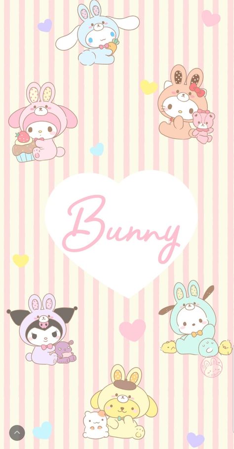 Cinnamoroll Art, Sanrio Easter, Pink Wallpaper Hello Kitty, Walpaper Hello Kitty, My Melody Wallpaper, Kawaii Background, Beautiful Wallpapers For Iphone, Cute Calendar, Easter Wallpaper