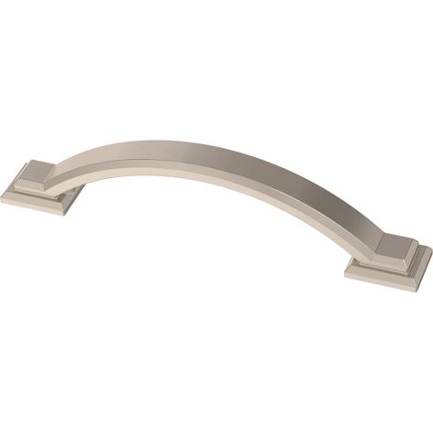 The Architectural Bar pull collection takes a popular pull profile and adds artistry. A classic design with a new twist, it blends beautifully with a variety of home decor styles. With installation hardware included, you have everything you need for a quick update. allen + roth Architectural 3-3/4-in (96Mm) Center to Center Satin Nickel Novelty Handle Drawer Pulls | P43804W-SN-C Dark Wood Cabinets, Allen Roth, Drawer Hardware, Decorative Hardware, Door Pulls, Drawer Pull, Wood Cabinets, Drawer Handles, Cabinet Hardware