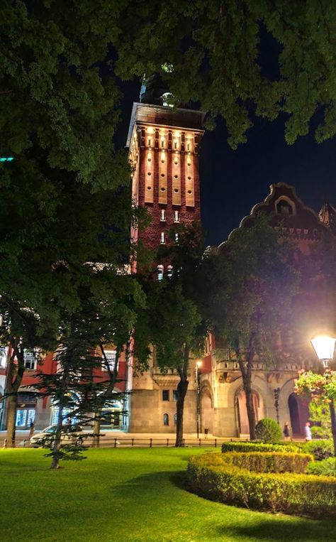 Subotica Town (City) Hall (1910) | Subotica, Serbia | Its tower dominates the city at 76 meters (250 feet) | Architects Marcell Komor & Dezso Jakab | 16 Stained-glass windows by Miksa Roth & Sandor Nagy Subotica Serbia, City Hall, Stained Glass Windows, Serbia, Glass Window, Hungary, Architects, Stained Glass, The City