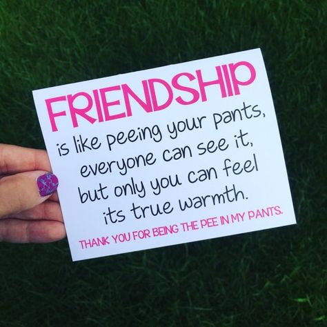 True friendship is amazing and sometimes rare! Let your best friend know how grateful you are and say thank you for being a friend with this funny friendship card.     Funny Friendship Card / Funny Card for Best Friend / Bestie    #snailmail #friendship #friends #friendshipgoals #bestfriends #thankyou Best Friend Cards, Funny Friendship, Friendship Humor, Best Friend Quotes Funny, Birthday Quotes Funny, Birthday Quotes For Best Friend, Best Friends Funny, Friendship Quotes Funny, Birthday Gifts For Best Friend