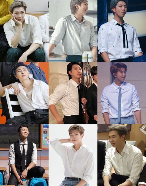 Rm In White Shirt, Namjoon Pics, Namjoon Boyfriend, Black Attire, Young Forever, Bts Namjoon, Bts Aesthetic Wallpaper For Phone, Bts Rm, Godly Man