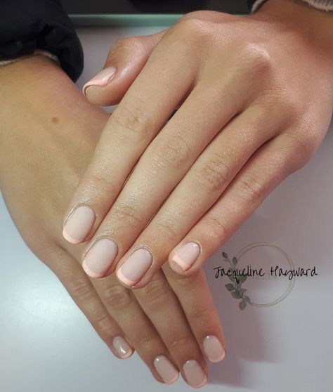 Peachy French Tip Nails, Peach French Nails, Peach French Tip Nails, Coral French Tip Nails, Nails Hoco, French Nails Design, Colored French Tips, Goals 2023, French Terracotta